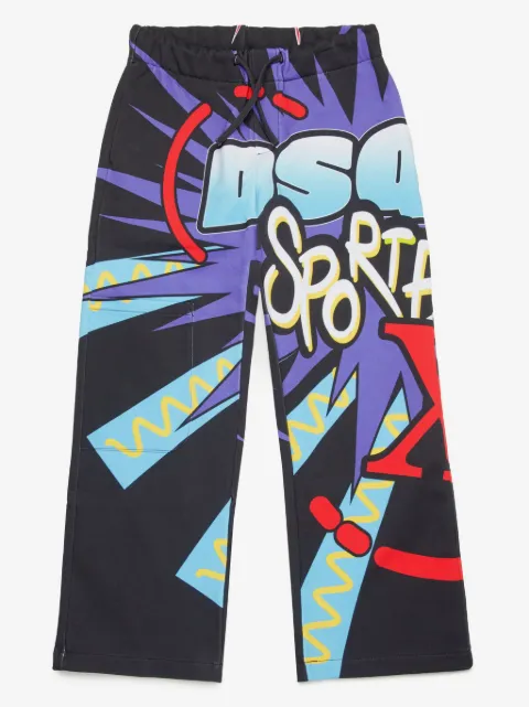 DSQUARED2 KIDS joggers con cordones en la pretina