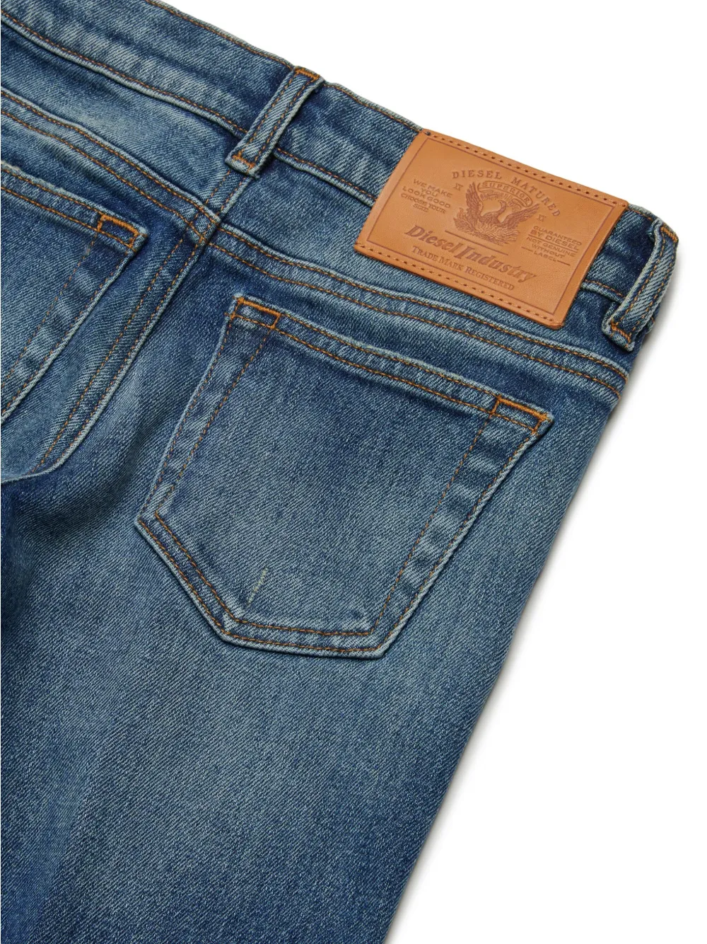 Diesel Kids Gerafelde flared jeans Blauw