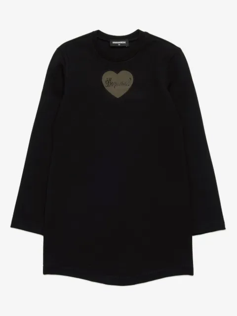 DSQUARED2 KIDS robe-sweat à appliqué cœur