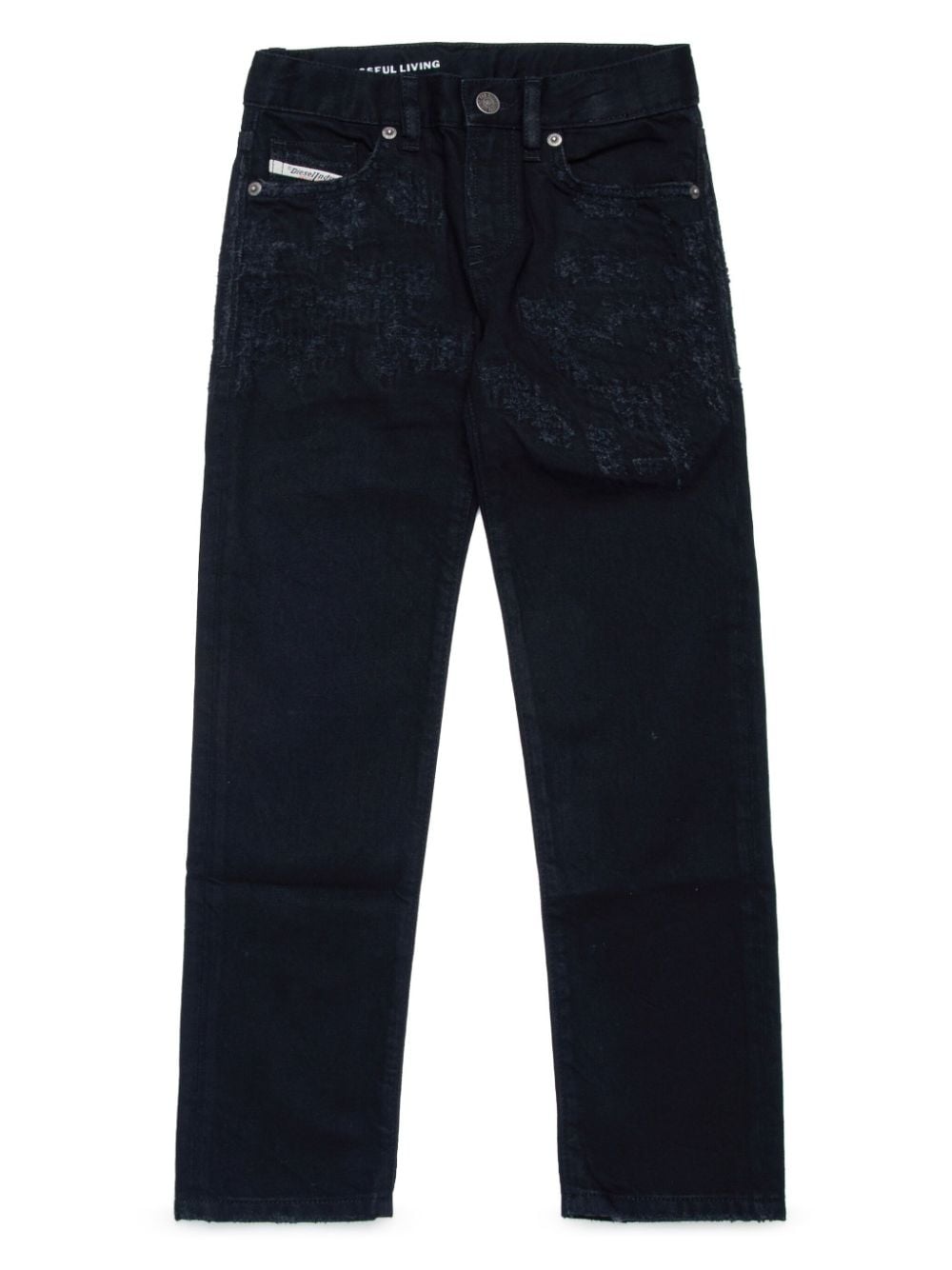 Diesel Kids 2020 straight jeans Zwart