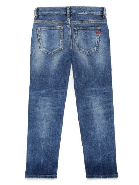 mid-rise slim-fit jeans