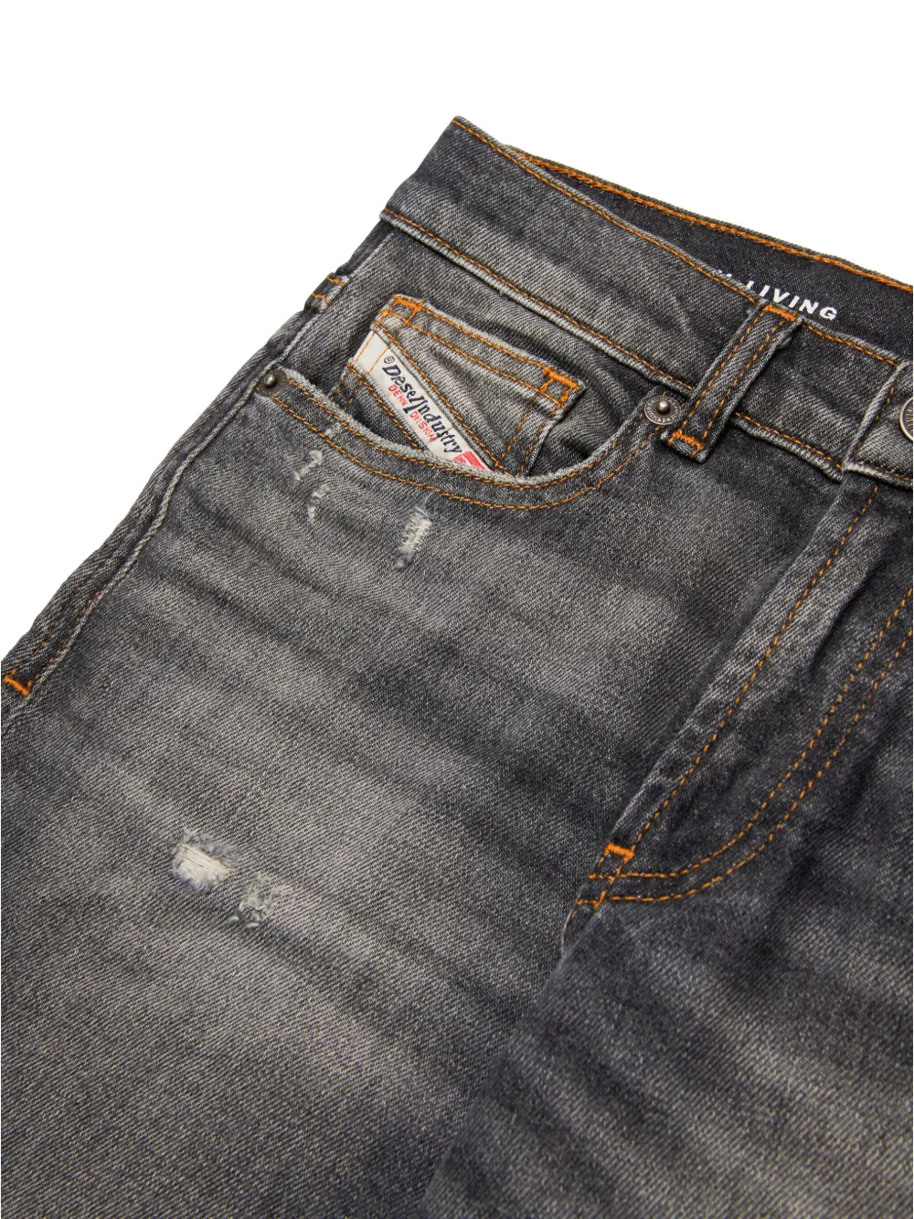 Diesel Kids Jeans met toelopende pijpen Grijs