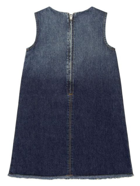 raw-cut denim dress