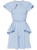 Saiid Kobeisy short jumpsuit with light pleated peplum - Blue