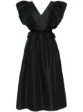 Saiid Kobeisy ruffled taffeta midi dress - Black