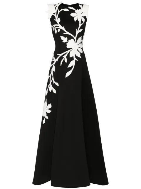 Saiid Kobeisy floral-embroidered sleeveless gown