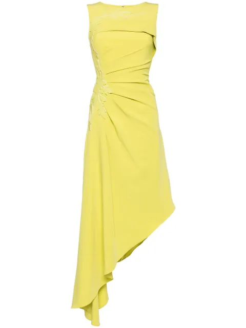 Saiid Kobeisy gathered crepe asymmetric dress