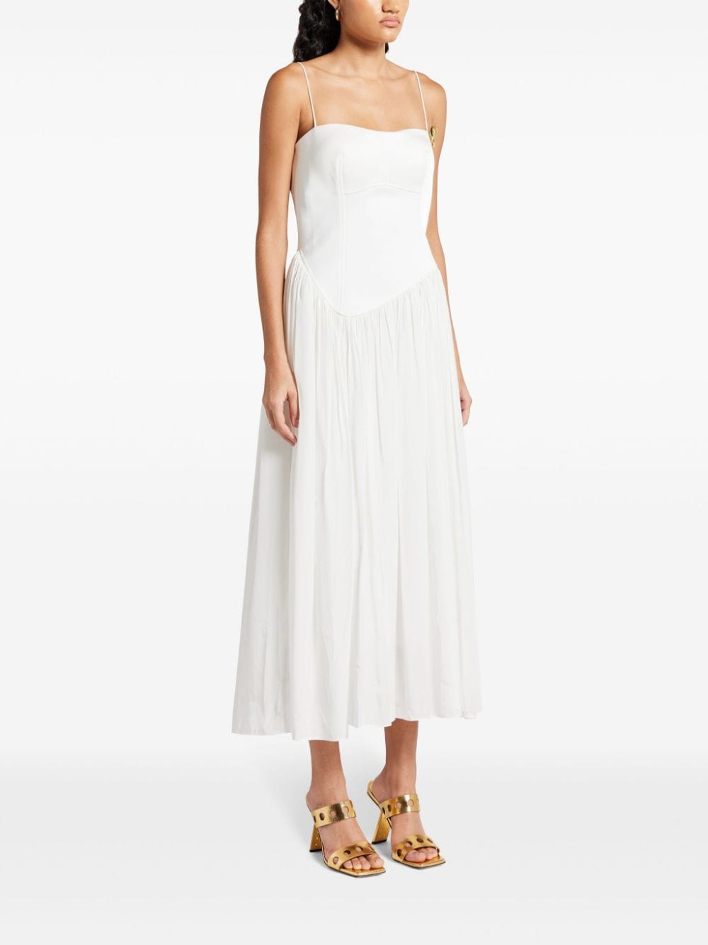 Shop Chats By C.dam Rhythm Midi Dress In White