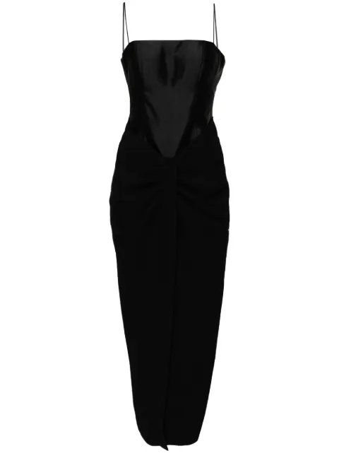 CHATS BY C.DAM draped detailing dress