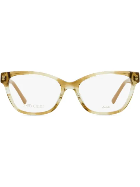Jimmy Choo Eyewear logo-plaque butterfly-frame glasses