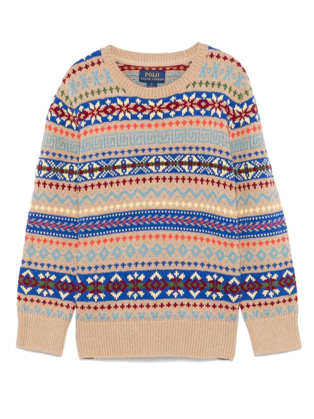 POLO RALPH LAUREN KIDS Maglione con motivo Fair Isle - Toni neutri