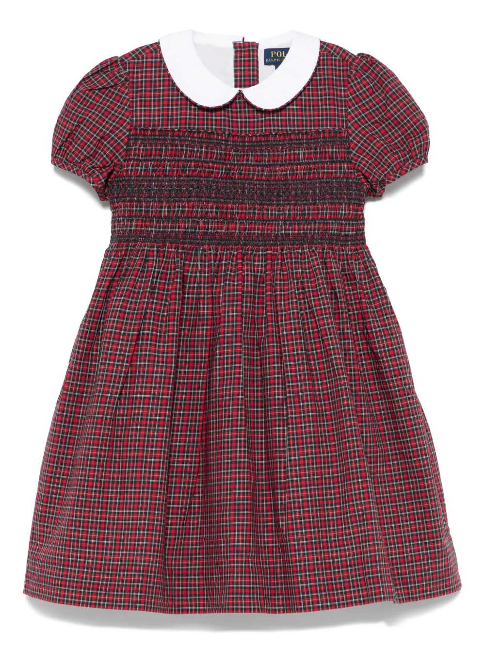 POLO RALPH LAUREN KIDS Jurk met tartan ruit Rood