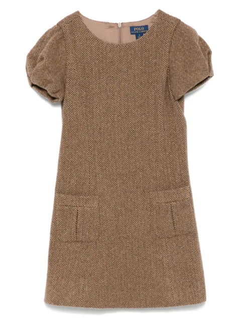 POLO RALPH LAUREN KIDS herringbone tweed dress