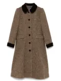 POLO RALPH LAUREN KIDS herringbone wool coat - Brown