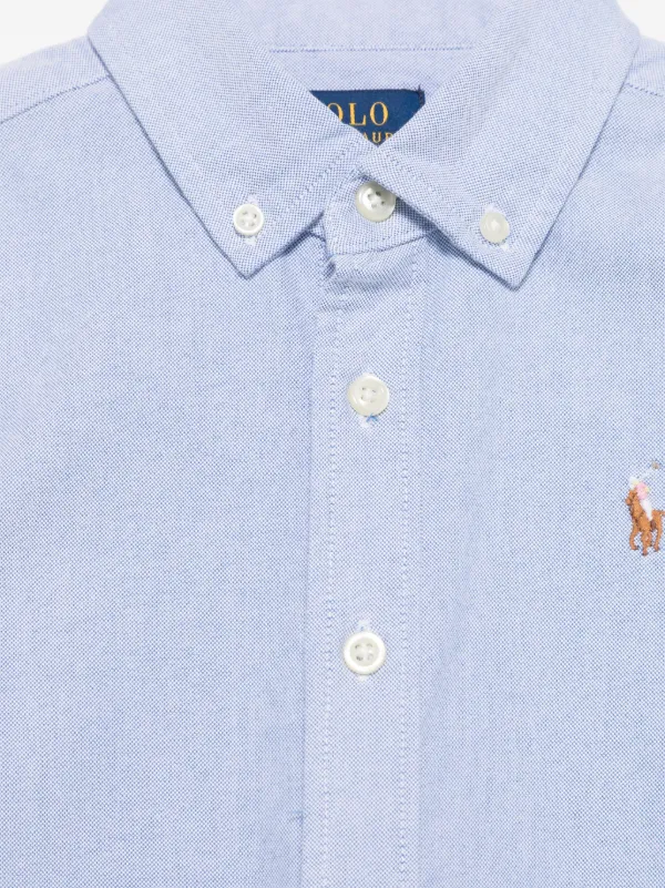 POLO RALPH LAUREN KIDS Camisa De Algodão | Azul | FARFETCH BR POLO RALPH LAUREN KIDS Camisa De Algodão | Azul | FARFETCH BR