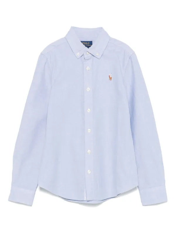 POLO RALPH LAUREN KIDS Cotton Shirt Blue FARFETCH TR