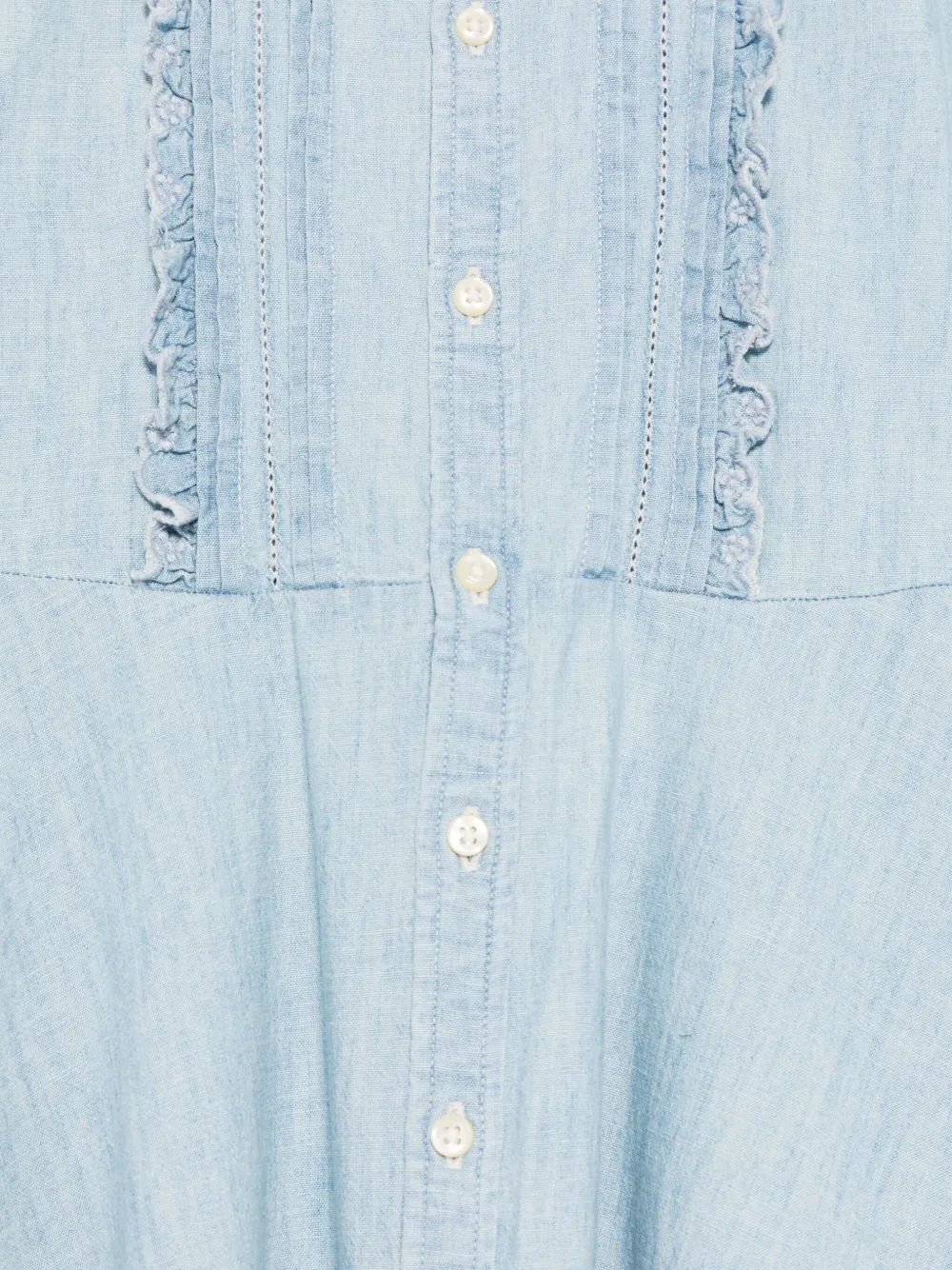 POLO RALPH LAUREN KIDS Chambray mini-jurk Blauw