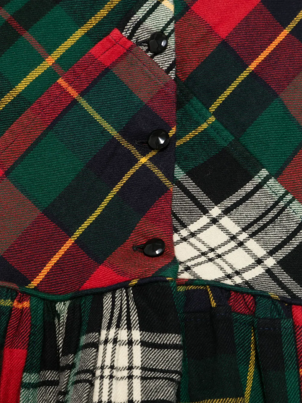 POLO RALPH LAUREN KIDS Jurk met tartan ruit Groen