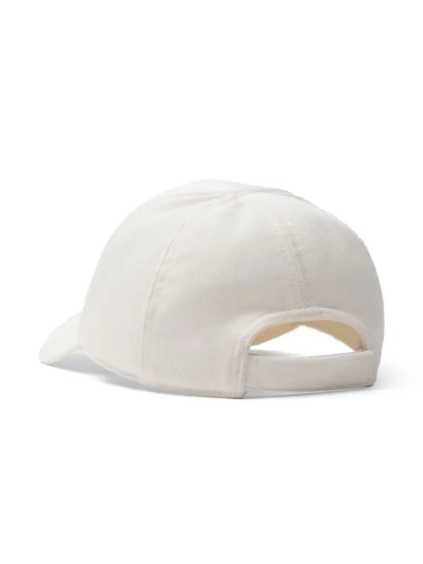 Prada Drill Cotton Baseball Cap | White | FARFETCH