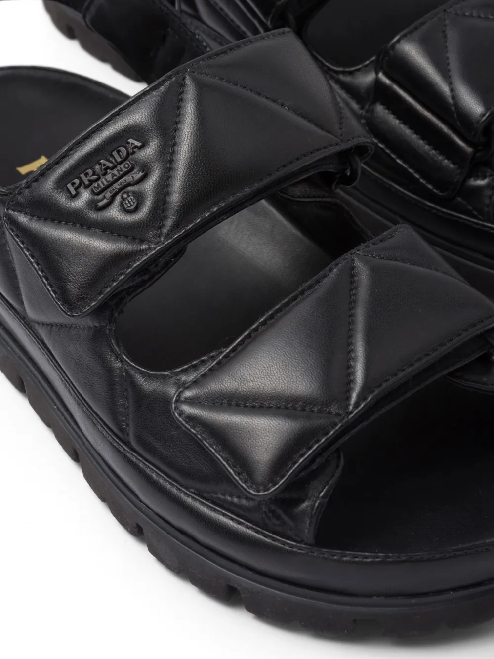 Prada Leren sandalen Zwart