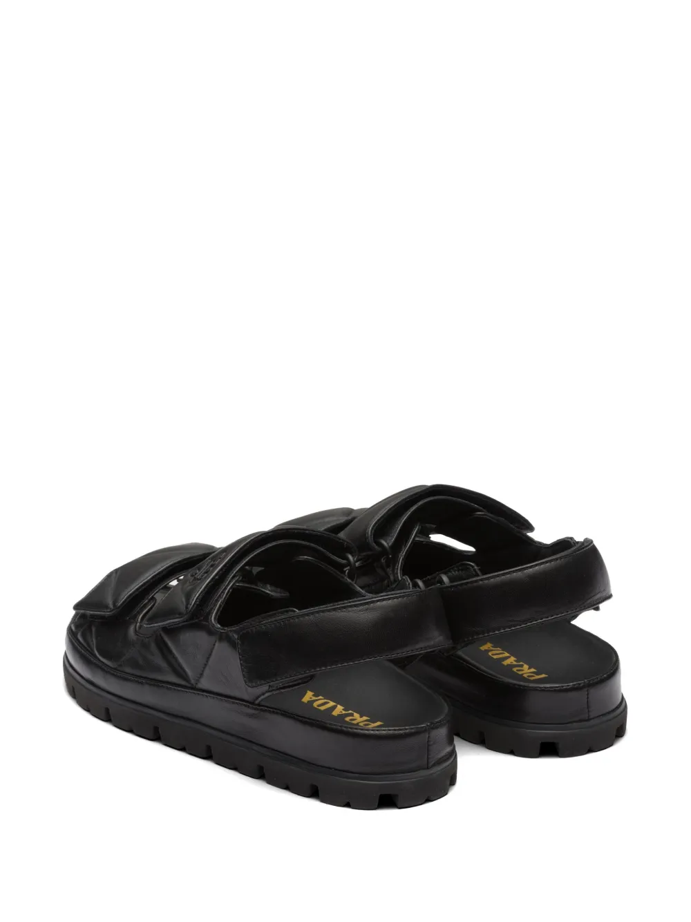 Prada Leren sandalen Zwart