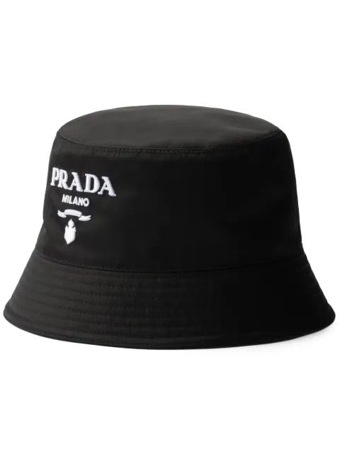 Prada Chapéu bucket com logo gravado