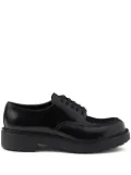 Prada brushed leather derby shoes - Black