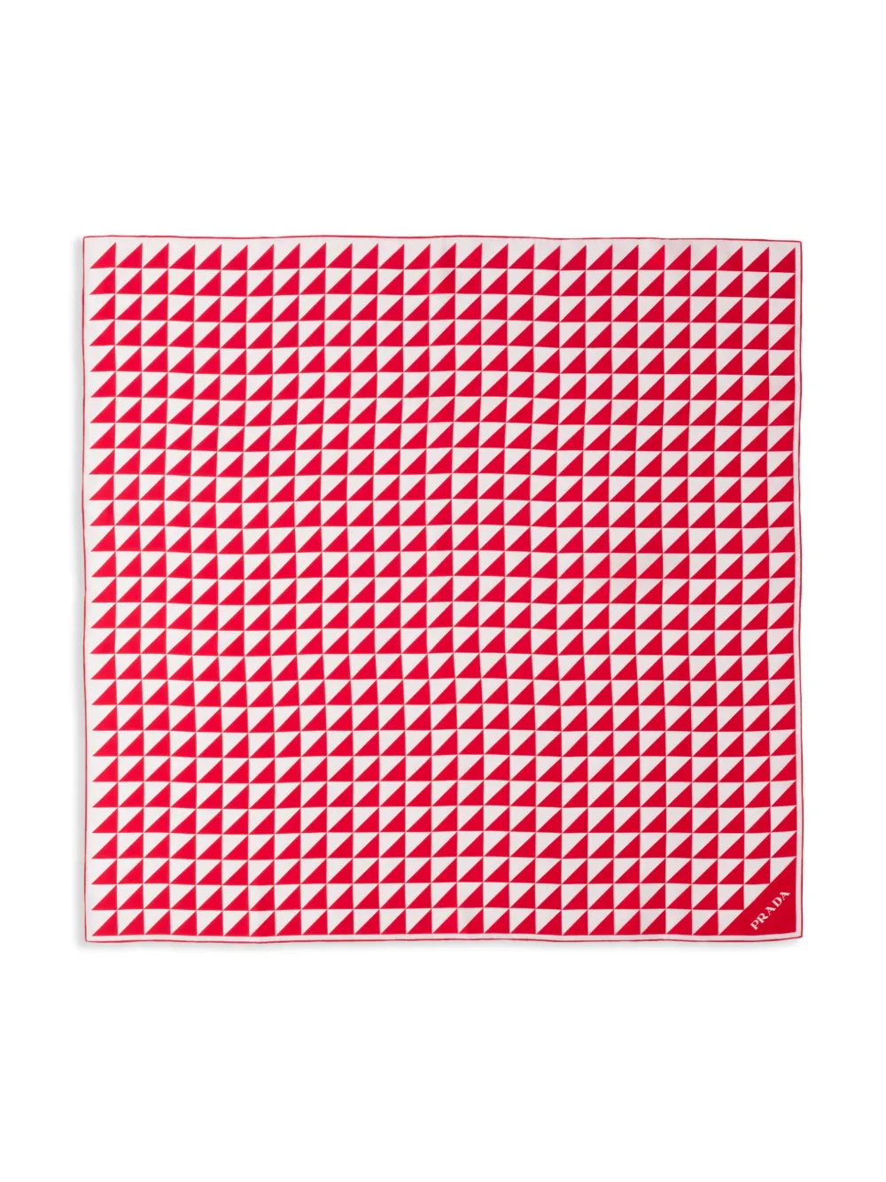 Prada Zijden sjaal met logoprint Rood