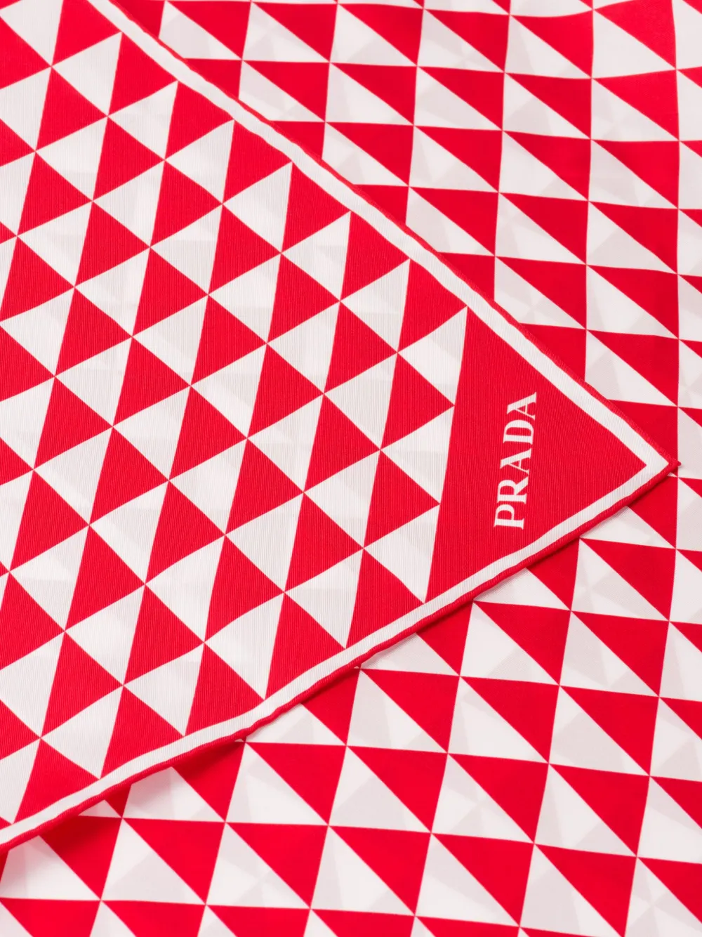 Prada Zijden sjaal met logoprint - Rood