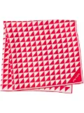 Prada logo-print silk twill scarf - Red