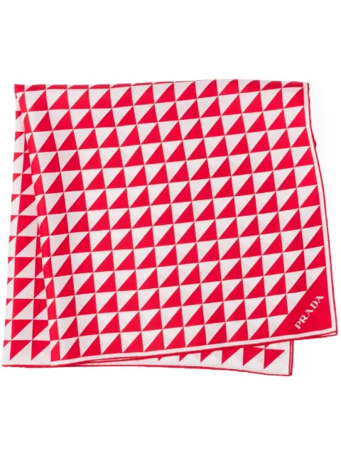 Prada logo-print silk twill scarf 1FF0012DTP - 0