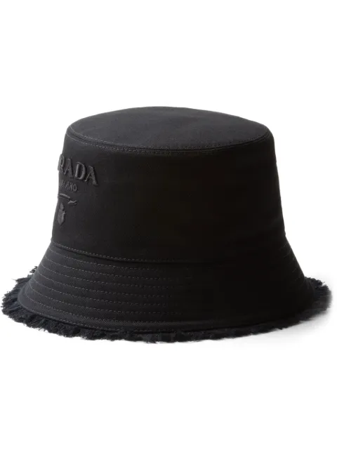Prada logo-embroidered bucket hat