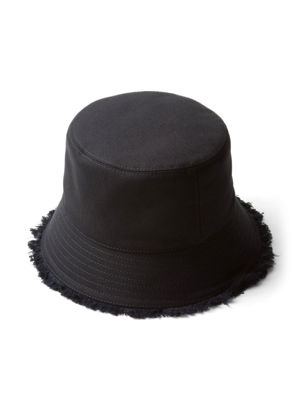 Shop Prada Logo-embroidered Bucket Hat In Black