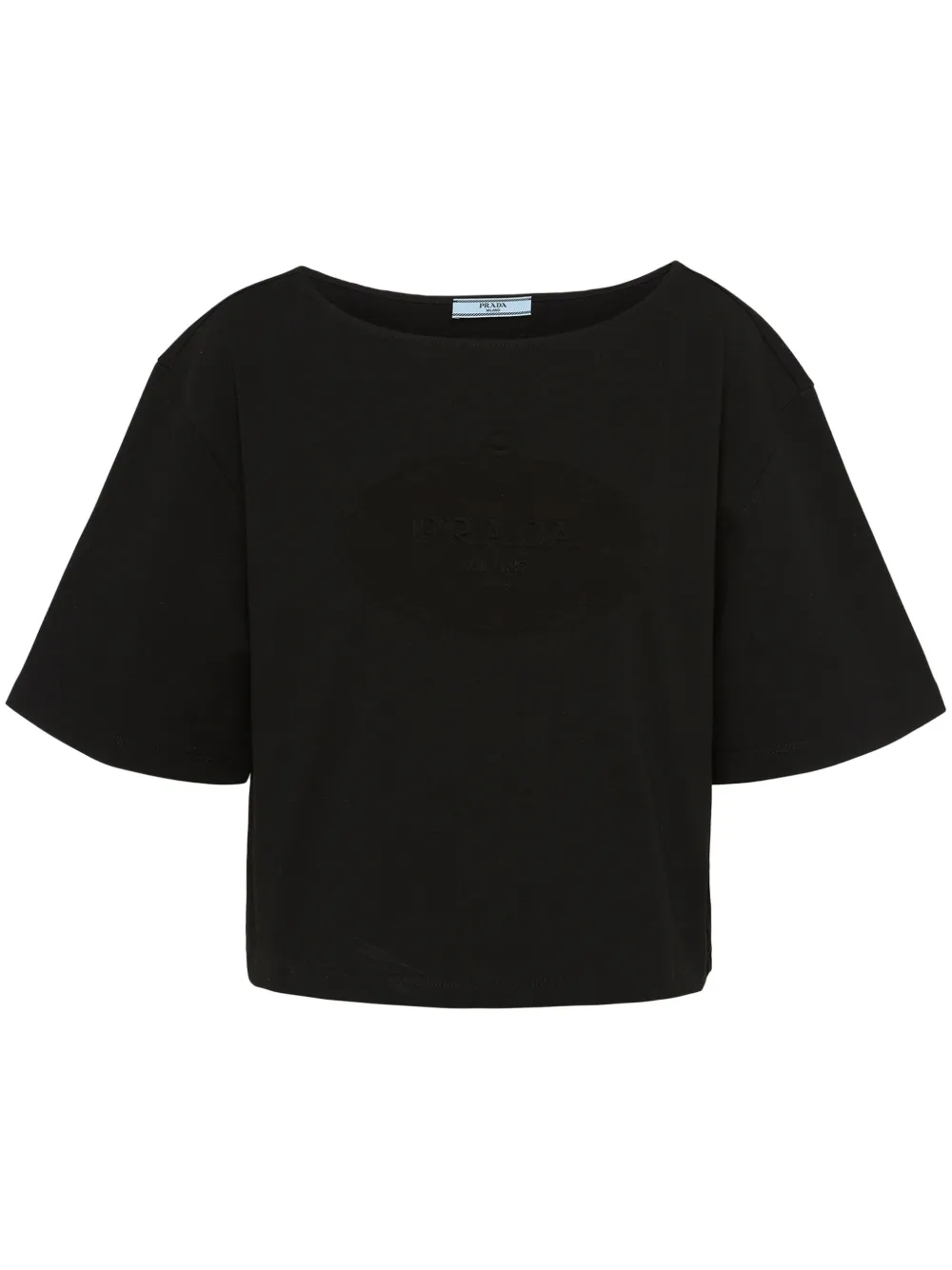 Prada T-shirt met logo Zwart