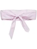 Prada checked cotton bandeau top - Pink