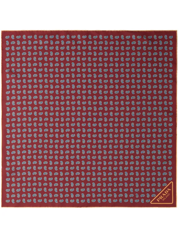 Prada ペイズリー シルクスカーフ | レッド | FARFETCH JP