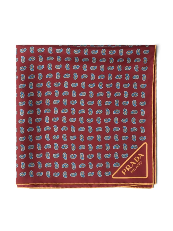 PRADA シルク　スカーフ 楽天市場】プラダ ロゴ スカーフ シルク レディース 【中古】【PRADA