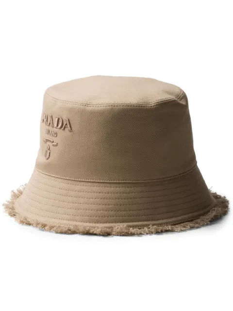 Prada gorro de pescador con logo bordado