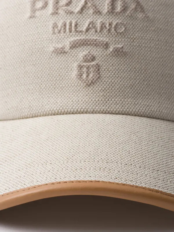 Prada logo-debossed Baseball Cap | Neutrals | FARFETCH CA
