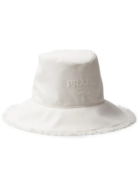 Prada gorro de pescador con logo bordado