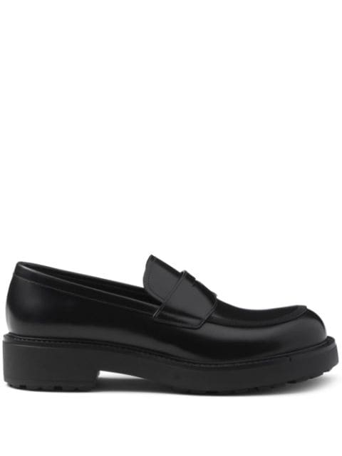 Prada penny-slot leather loafers