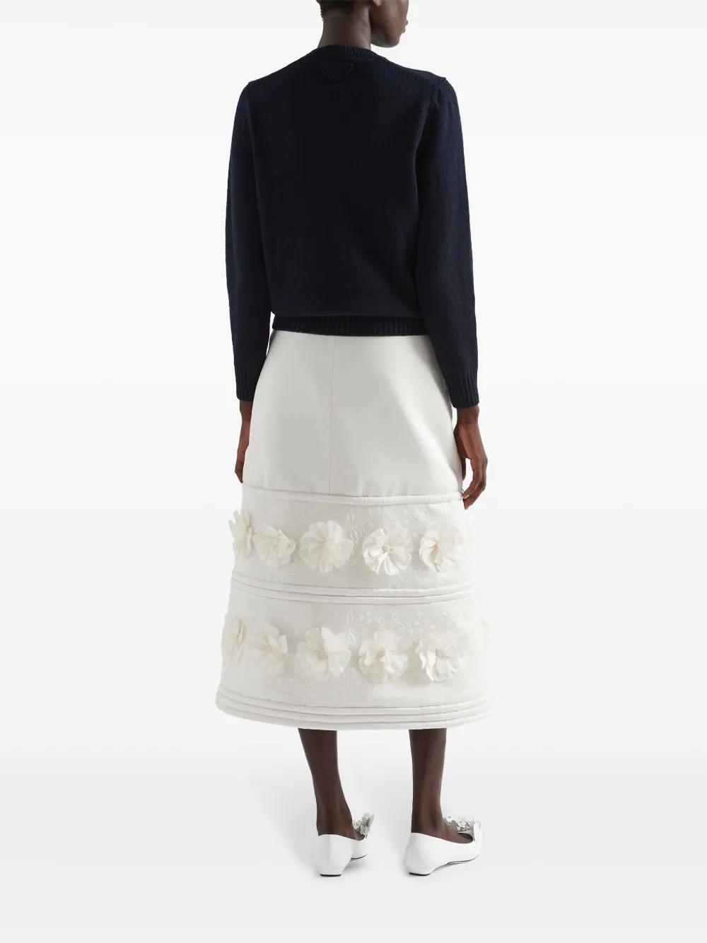 Prada Midi-rok met A-lijn Wit