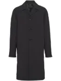 Prada single-breasted wool coat - Black