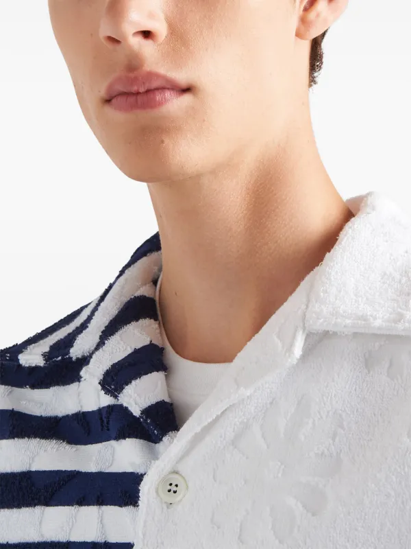 Prada Double Match Heavy Cotton Shirt | White | FARFETCH