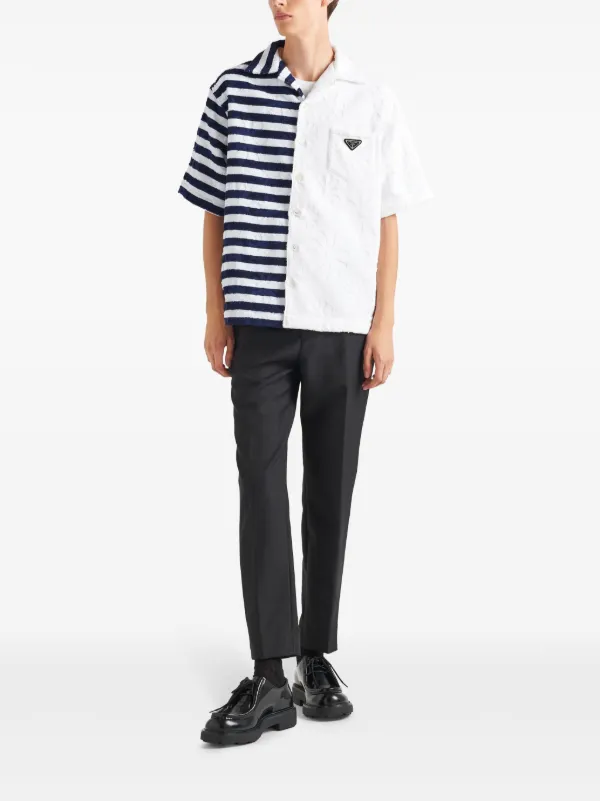 Prada Double Match Heavy Cotton Shirt | White | FARFETCH