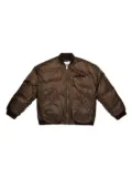 Myar logo-print zip-up bomber jacket - Brown