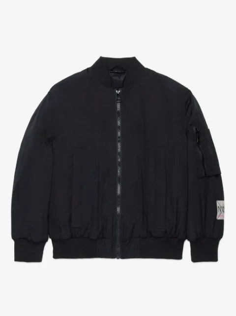 Nº21 Kids logo-appliqué bomber jacket