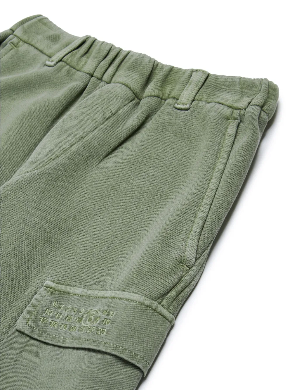 MM6 Maison Margiela Kids Broek met borduurwerk Groen