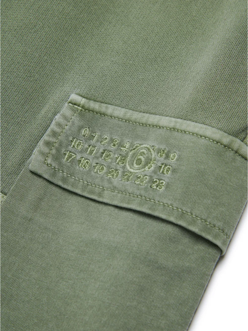 MM6 Maison Margiela Kids Broek met borduurwerk Groen
