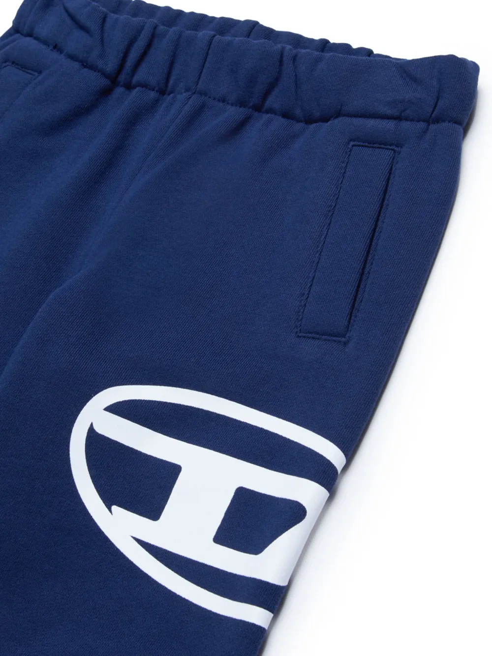 Diesel Kids Katoenen trainingsbroek met Oval D logo Blauw